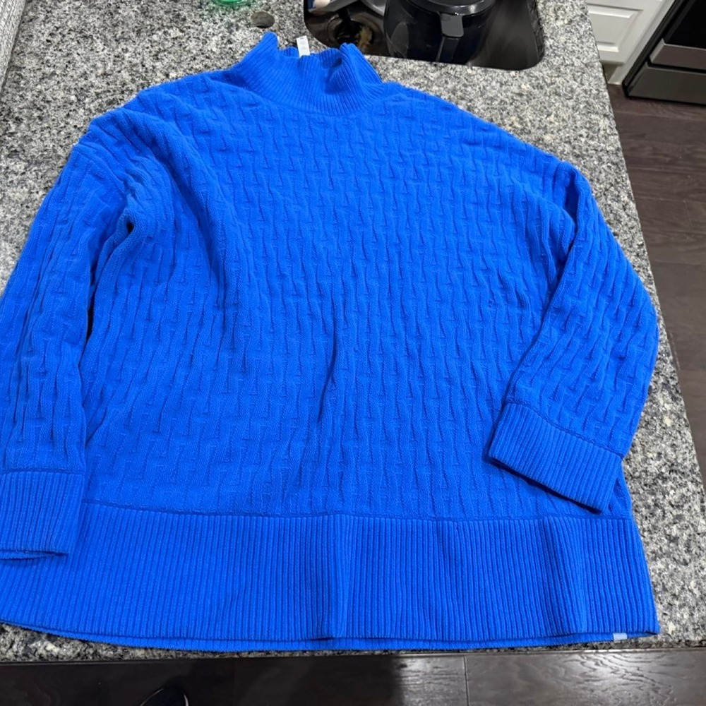 Lululemon Cable-Knit Relaxed-Fit Sweater Pipe Dream Blue Size medium